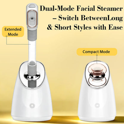 Pjordo Facial Steamer Spa Kit, Nano Ionic Face Steamer for Deep Cleaning Unclogs Pores, Warm Mist Humidifier Steamer for Face Home Sauna SPA, Self Care Gifts for Women