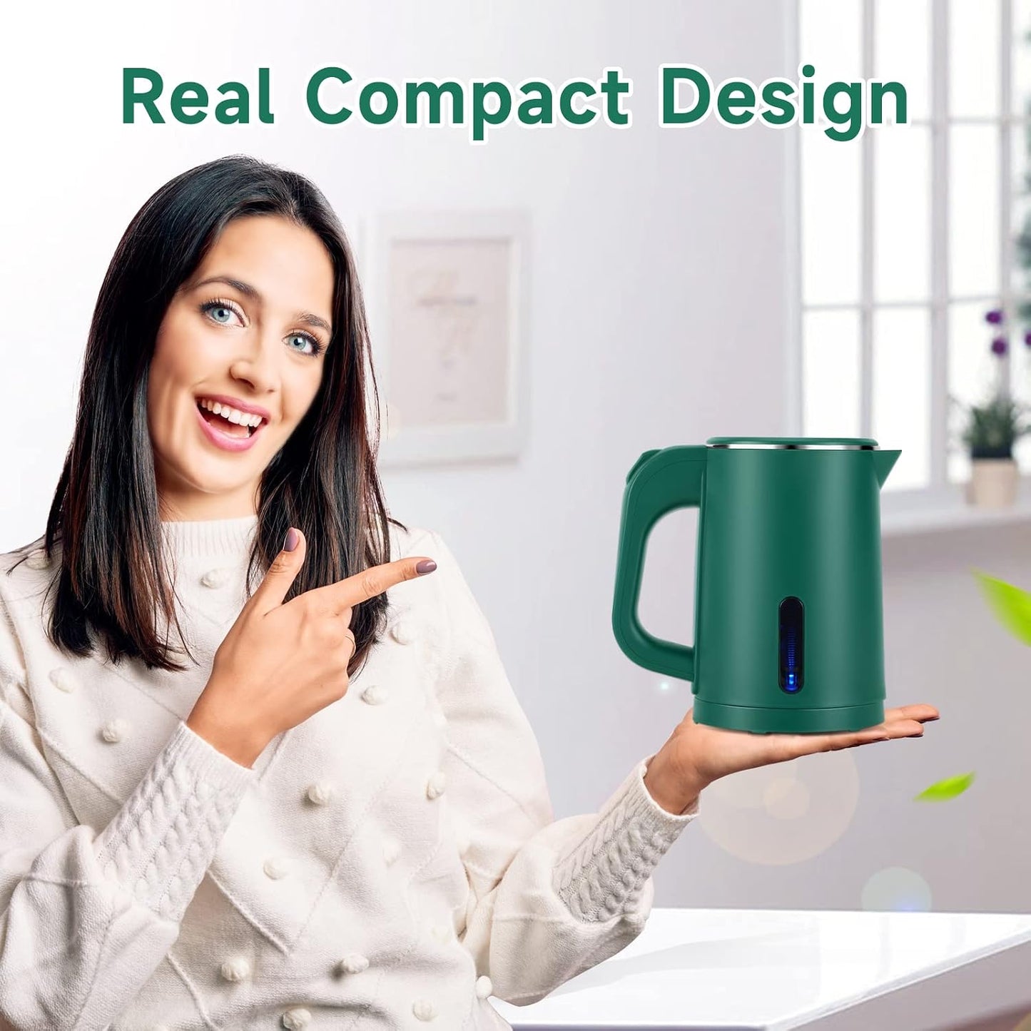 0.8L Small Travel Electric Tea Coffee Kettle