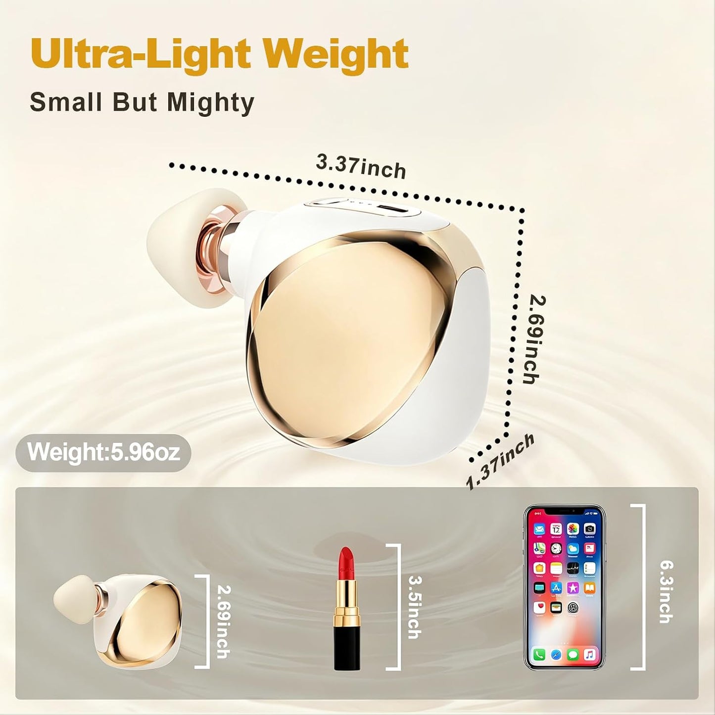 DEITY Mini Massage Gun, Small Handheld Travel Massager with Percussion Deep Tissue, 3 Adjustable Speeds & Smart Power Response, Portable Pocket Massage Gun for Gym & Office