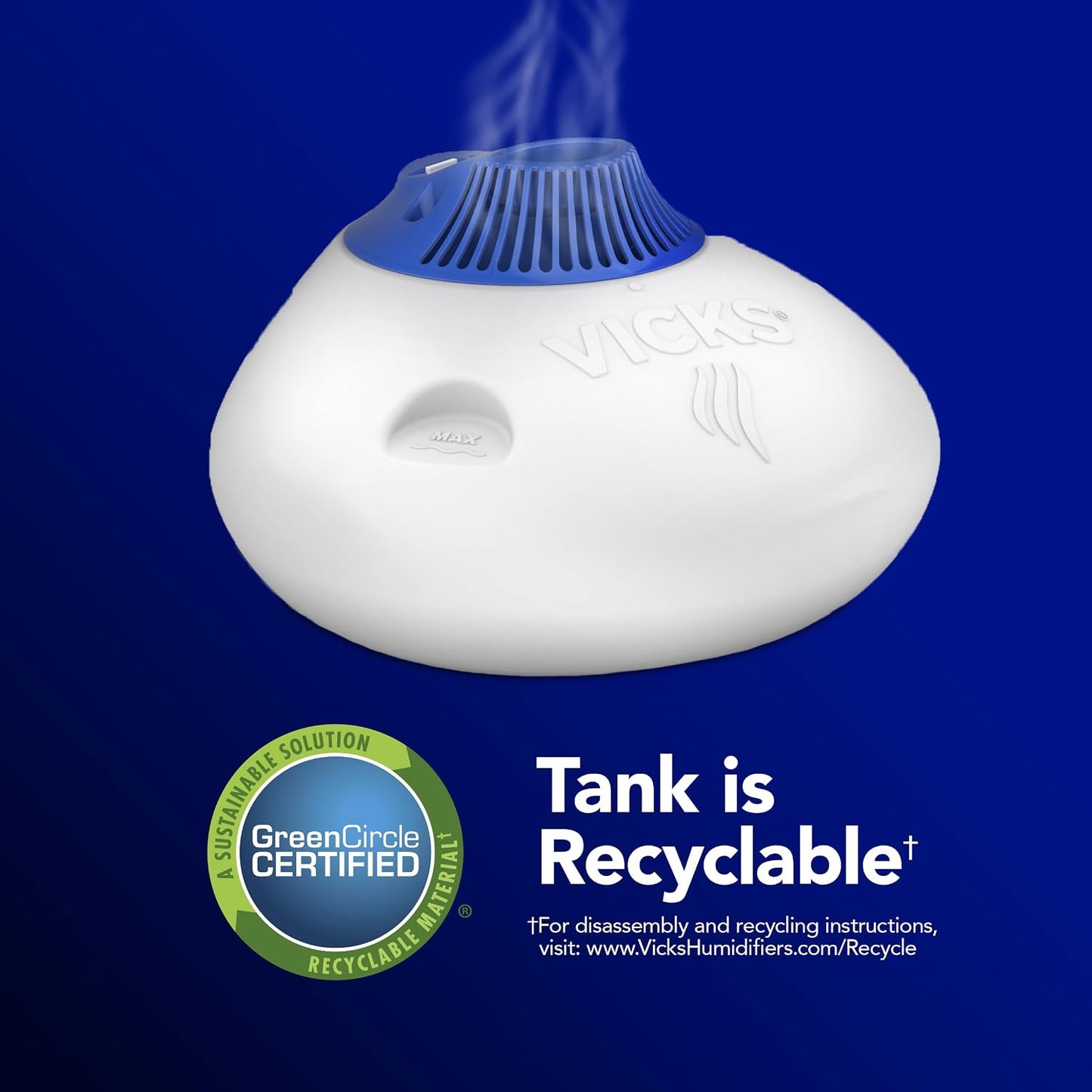 Vicks Warm Steam Vaporizer & Humidifier for Small and Medium Rooms