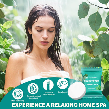 Shower Steamers Aromatherapy, 8Pcs Eucalyptus & Menthol Baht Bomb | Christmas Stocking Stuffers for Adults Women Men Teens White Elephant Birthday Gifts, Organic Essential Oil Home Spa Relaxing