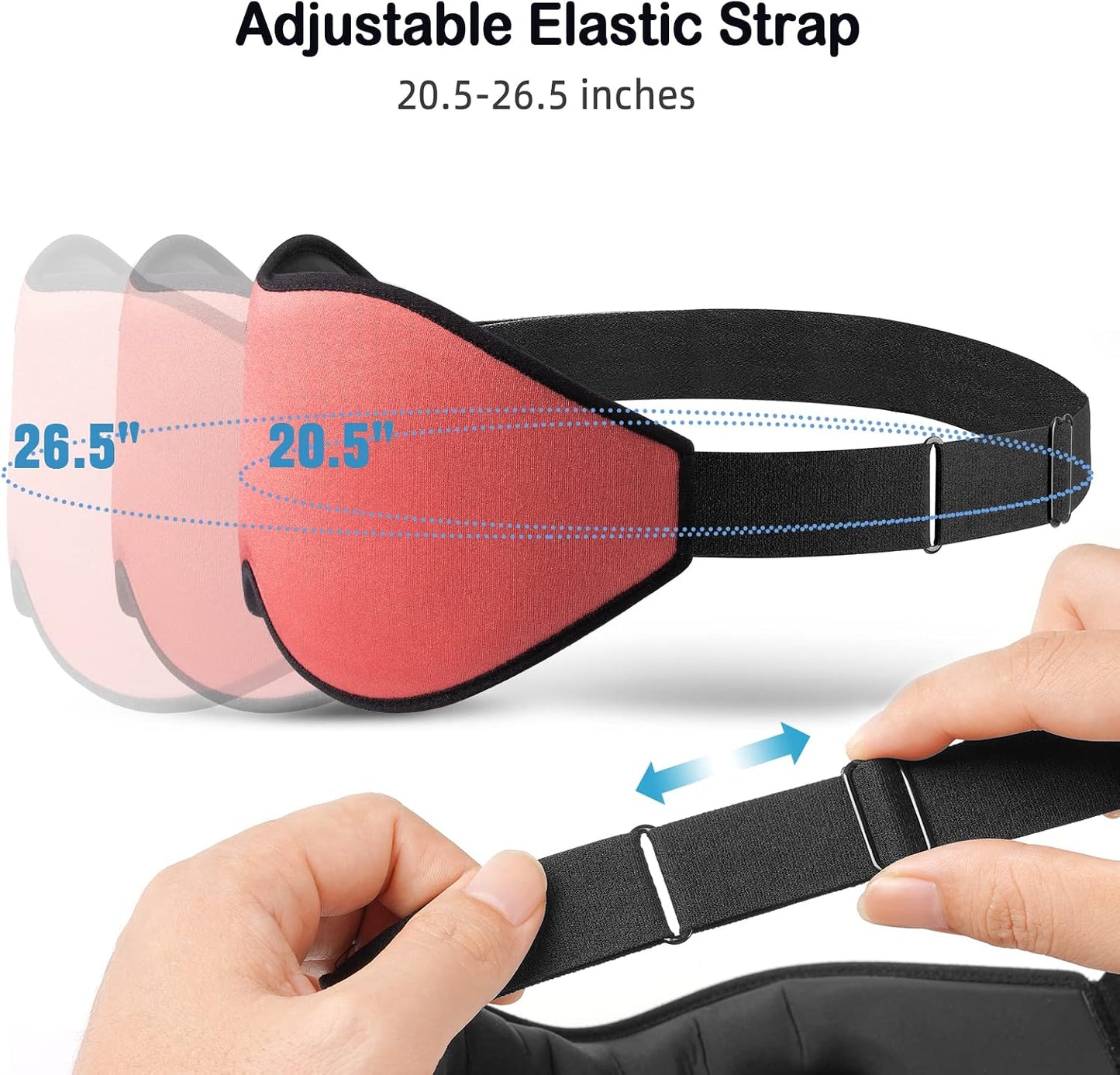 LitBear Sleep Mask for Side Sleeper Women Men, Eye Mask for Sleeping Light Blocking, 3D Contoured Cup Sleeping Mask, Soft Breathable Sleep Eye Mask with Adjustable Elastic Strap for Travel