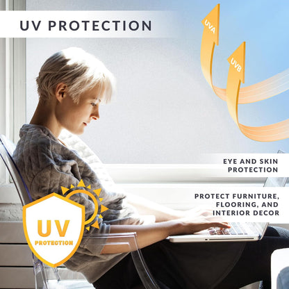 Blackout Light Effects Window Privacy Film by Artscape - Light Blocking Blackout Film, Static Cling, Full Coverage Privacy, Light Control, Helps Create a Calm, Focused Space - 17.72 x 72 Inch