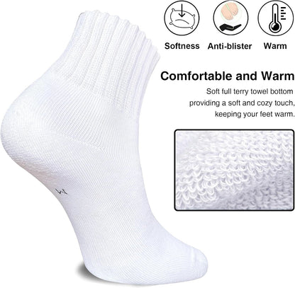 suaskk Womens Cozy Solid Thick Cushioned Thermal Crew Boot Socks 4 Pairs | Soft and comfortable, Arch Support, Non-Slip, Sturdy and durable