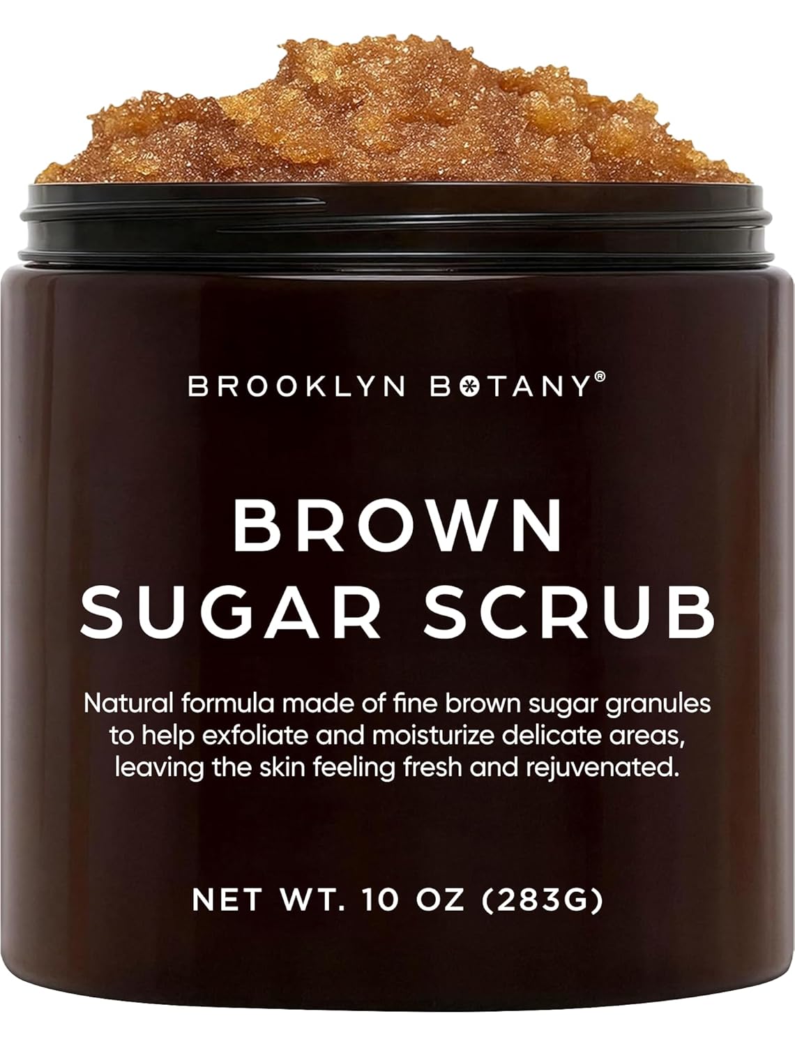 Brooklyn Botany Coconut Milk Body Scrub - Moisturizing and Exfoliating Body, Face, Hand, Foot Scrub - Fights Stretch Marks, Fine Lines, Wrinkles - Great Gifts for Women & Men - 10 oz