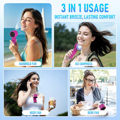 PlayHot Portable Handheld Cooling Fan, Travel Essentials, Gifts for Women
