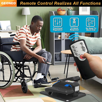 Under Desk Elliptical Machine, Electric Elliptical Exerciser for Senior, Quiet & Small Electric Seated Pedal Exerciser for Home with Monitor, Remote Control & 12 Adjustable Speeds
