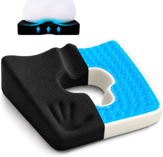 Gel Wheelchair Seat Cushion,Bed Sore Cushions for Butt,Gel Cushion for Pressure Relief,Donut Pillow for Tailbone Pain Relief,Sciatica,Coccyx,hemorrhoid Pillow,Cushion for Office Chair(Blue)