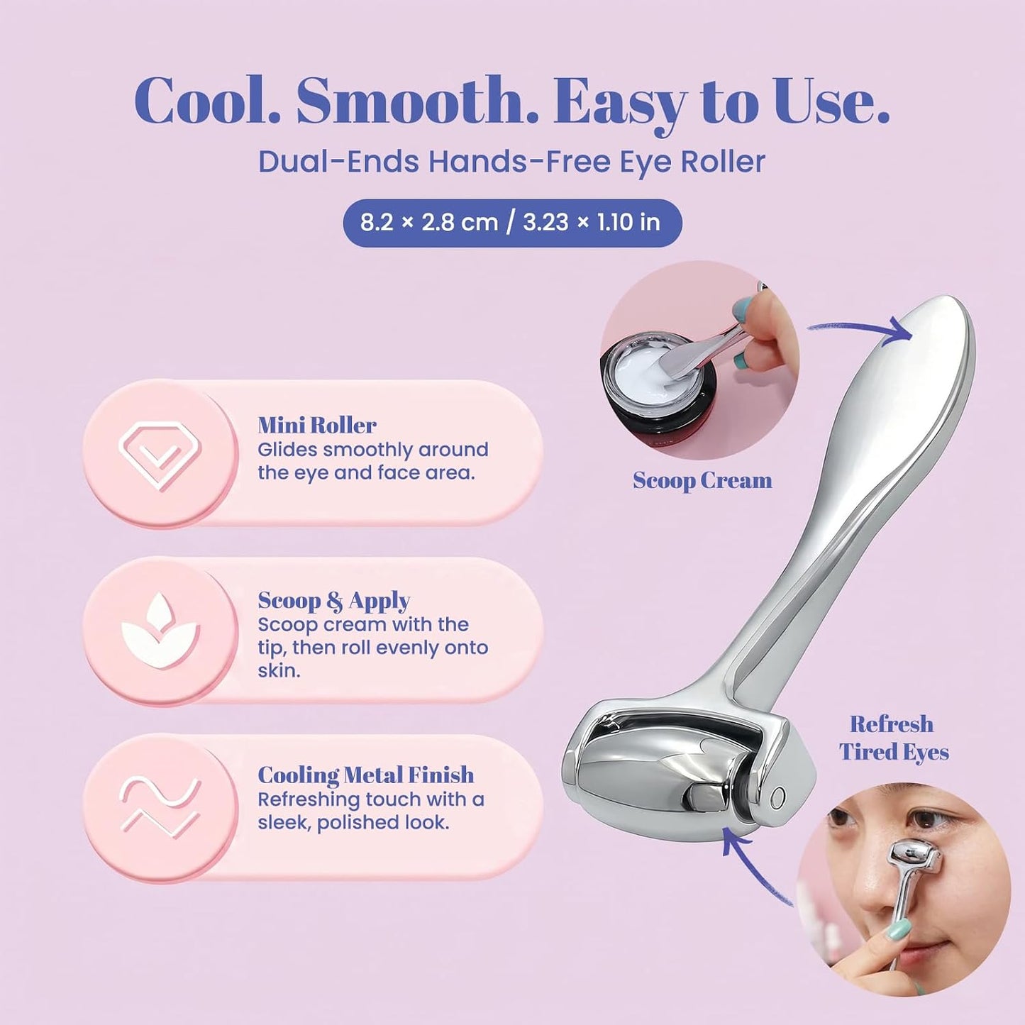 ROSELYNBOUTIQUE Gua Sha Facial Tools & Ice Roller for Face (Green) | Wrinkles Fine Lines Puffiness Massager Facial Self Care Gifts for Men Women