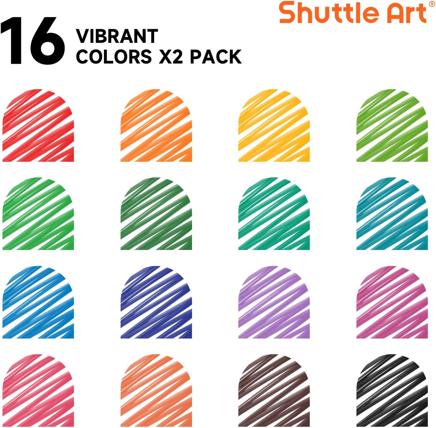 Shuttle Art Magnetic Whiteboard Markers, 20 Pieces Fine Tip and Eraser, Dry Erase Whiteboard Markers, for Writing on Whiteboards, Weekly Planner, Glass for School Office Home