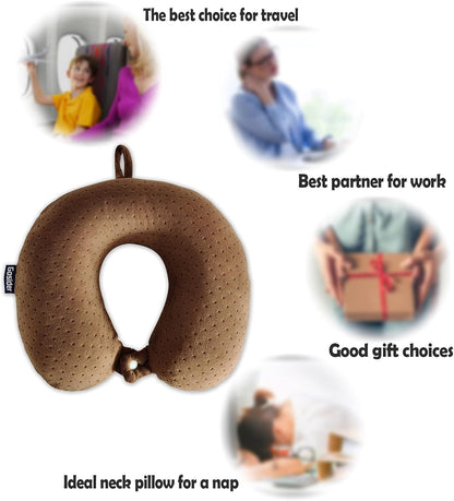Neck Pillows for Sleeping Travel Pink Travel Pillow Comfortable U Shape Memory Foam Pillows Neck and Head Support Portable Travel Neck Pillow Suitable for Planes, Trains, Self-Driving Cars