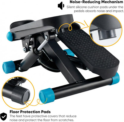 NEWBULIG Mini Stepper for Exercise at Home Stair Step Machine for Indoor Fitness Portable Home Gym Stepper for Full Body Workout 300lb Weight Capacity