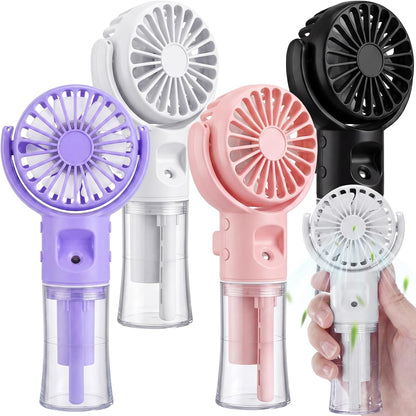 Misting Fans Portable Handheld Rechargeable, Spray Fan