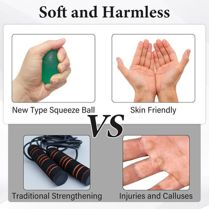 Stress Balls for Adults (6 Pack), 5 Resistance Levels Hand Exercisers for Strength, Hand Strengthening Devices,Squeeze Balls for Hand Therapy,Exercise Squeeze Squishy Wrist Ball, Grip Strength Trainer
