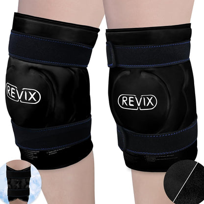 REVIX 20‘’ XXXL Knee Ice Pack Wrap Around Entire Knee, Extra Large Ice Pack for Knee Meniscus Tear and Arthritis, Cold Compress Therapy, Reusable Ice Wraps for Back, Shoulder, Post-Workout Recovery