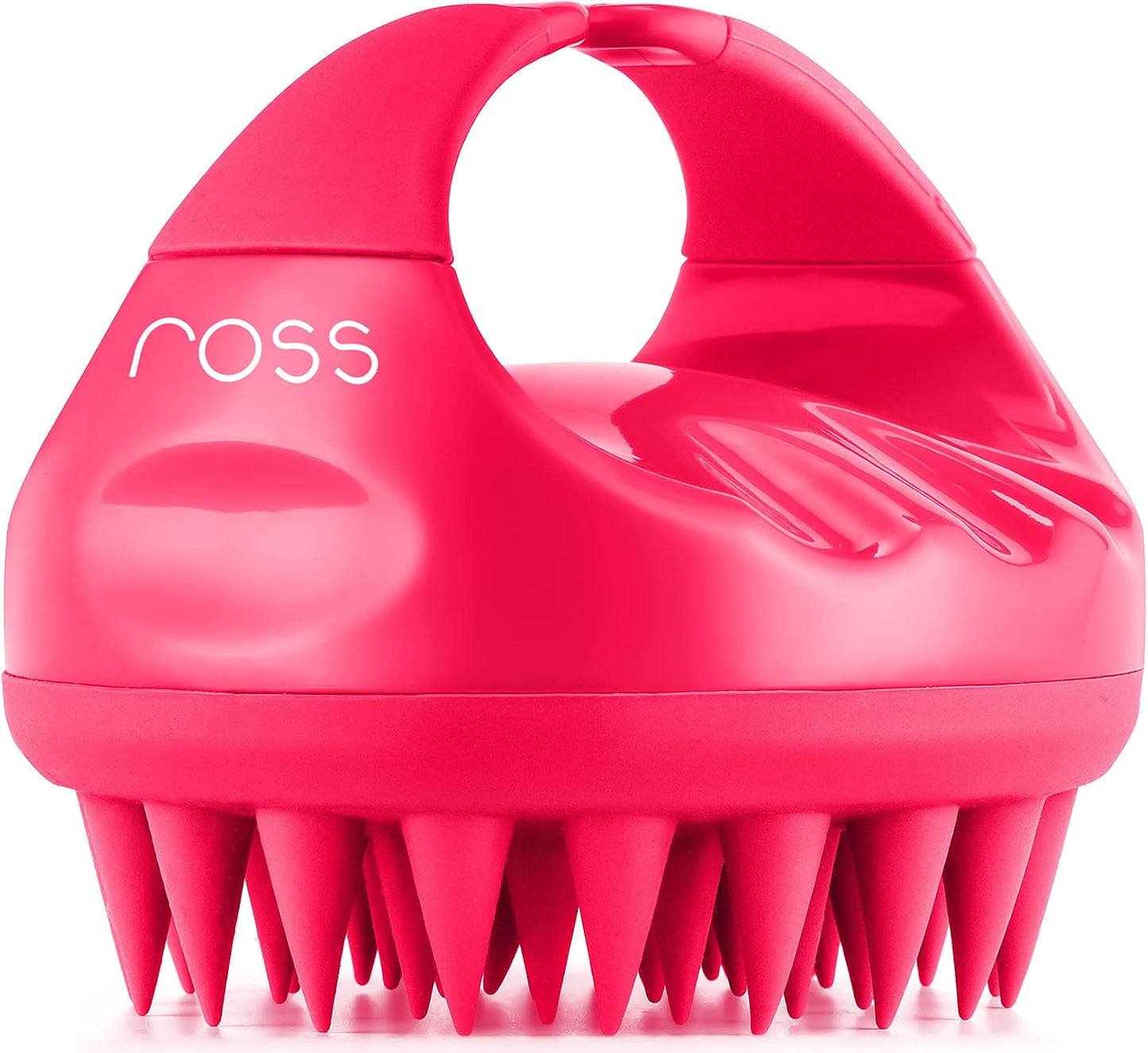 Ross Hair Scalp Massager Shampoo Brush with Soft Silicone Bristles for Anti Dandruff, Exfoliating with Scalp Care Manual Head Massager, 1 Count (Pack of 1) (Style 1, Black)