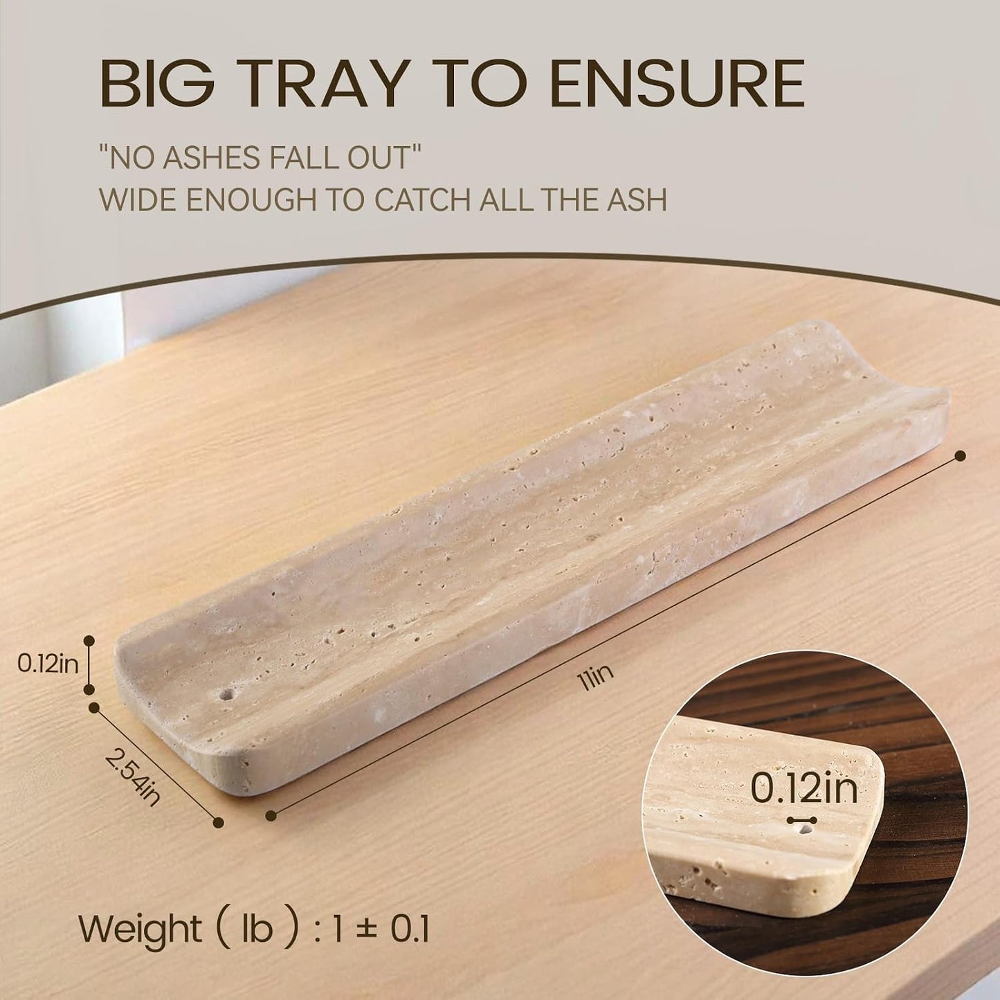 Koville Marble Incense Holder, Incense Holder for Sticks, Incense Sticks Holder Ash Catcher for Meditation Yoga SPA, Natural Stone Incense Burner, Home Table Decor (Grey)