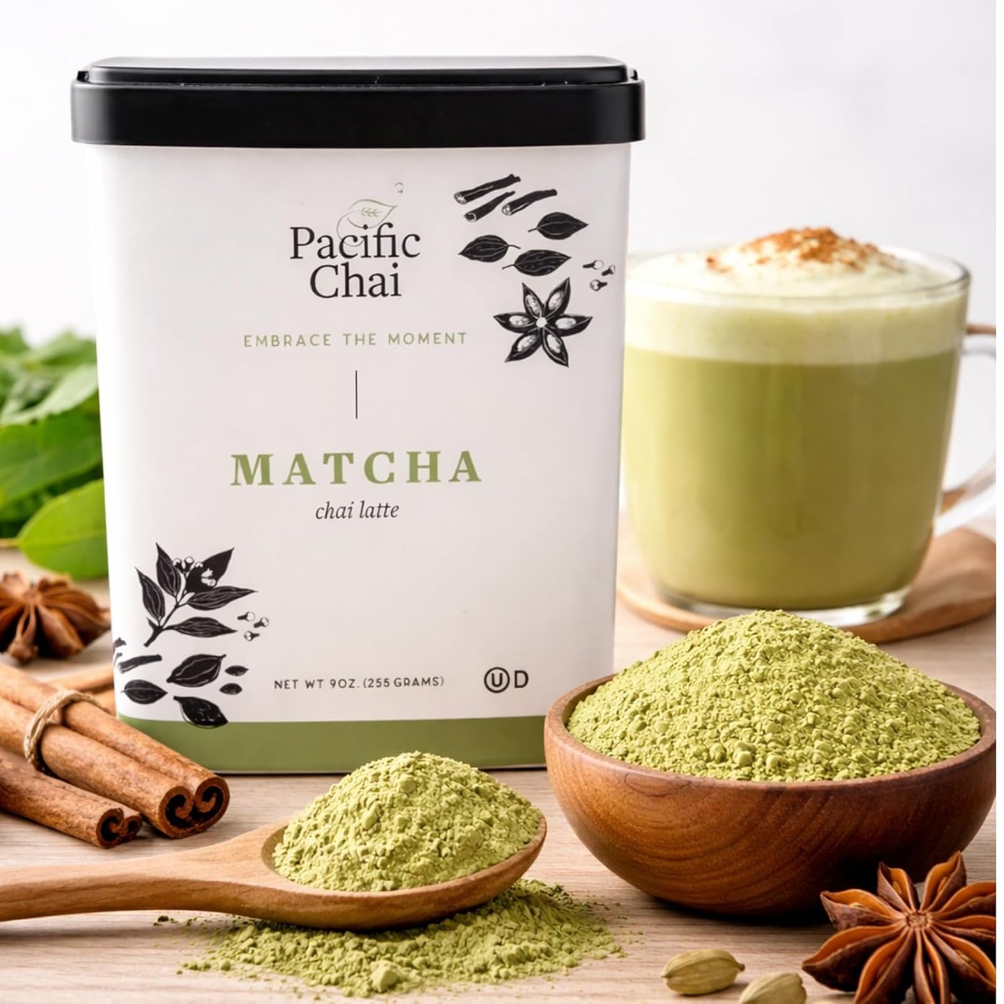 Pacific Chai Spiced Chai Latte Mix, Instant Chai Tea Latte Drink Mix, Gluten Free, Kosher Certified Powder Beverage, Café Style Chai Latte, 9 oz (Pack of 3)