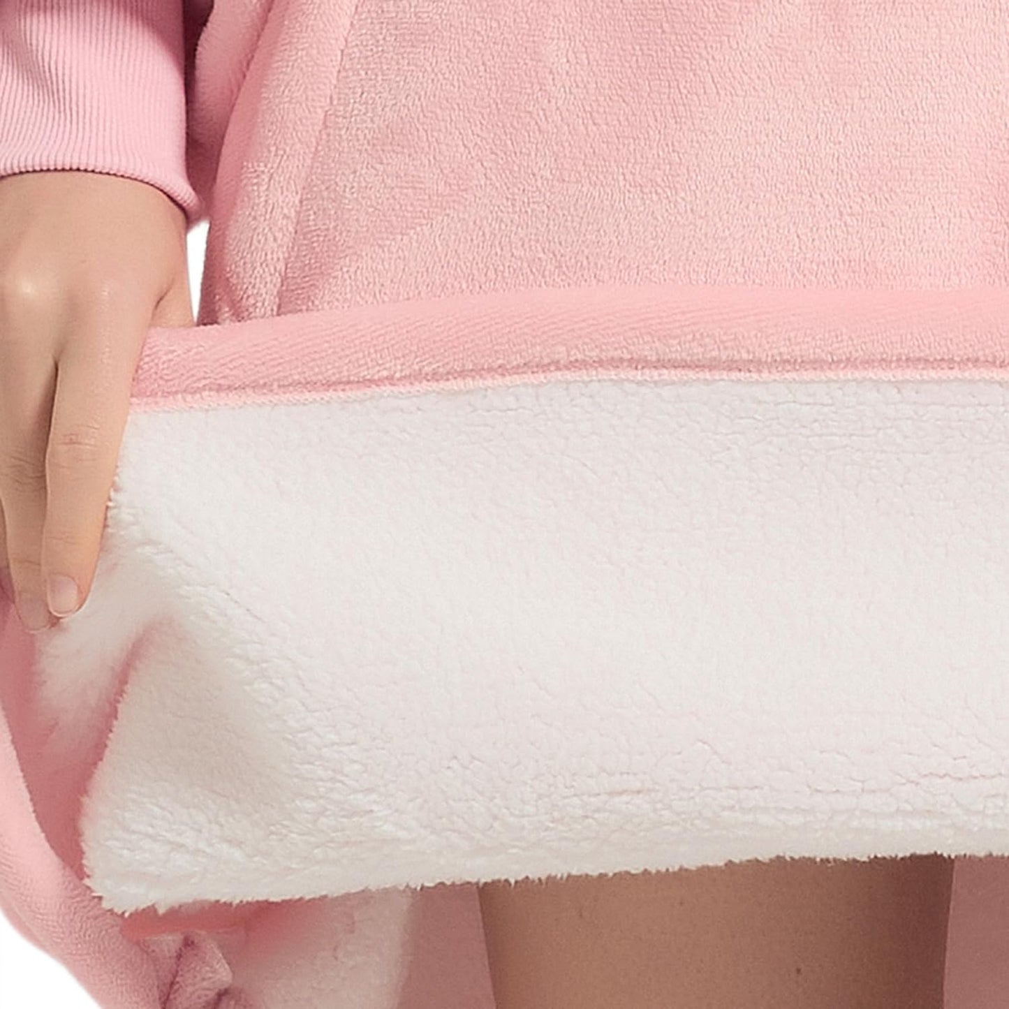 Krifey Wearable Blanket Hoodie, Oversized Sherpa Hooded Blanket for Adults | Soft sherpa fleece with sleeves and pocket; oversized fit for lounging, WFH, camping, Christmas and white elephant gifts.