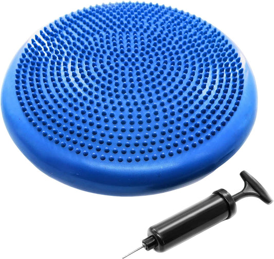 Inflated Stability Wobble Cushion, Yoga Balance Wiggle Seat Pad Disc for Pain Relief, Pelvic Floor Recovery, Rehabilitation Training