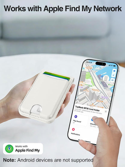 TopMade for MagSafe Wallet Works with Find My, Strongest Magnetic Wallet