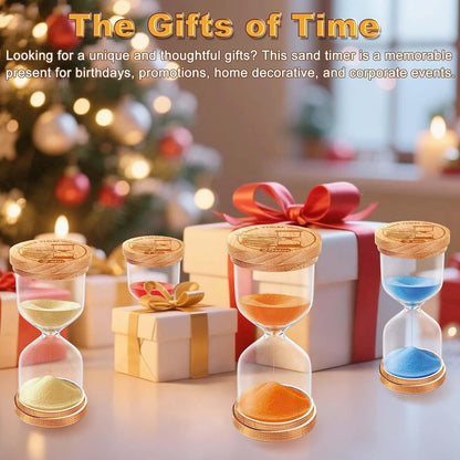 CNCJ Wooden Hourglass Sand Timer, 3 Minute Blue Sand Watch Reloj De Arena for Desk Decor Kitchen Classroom Office Study Home Decoration