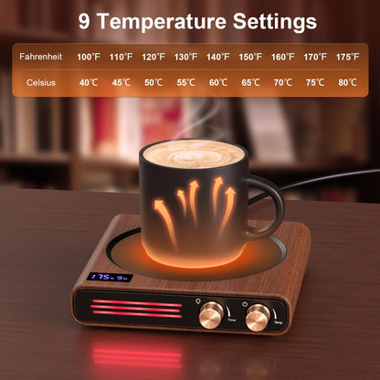 CEROBEAR Retro Coffee Mug Warmer for Desk, 50W Fast Heating Cup Warmer