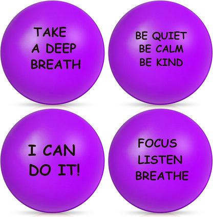 Ceenna 4 Pcs Motivational Balls for Adults Anxiety Relief, Black