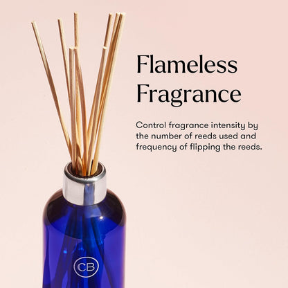 Capri Blue Volcano Reed Diffuser Set, Includes Reeds, Fragrance Oil, and Glass Bottle for Home Décor, Room Fresheners, White (8 Fl Oz)