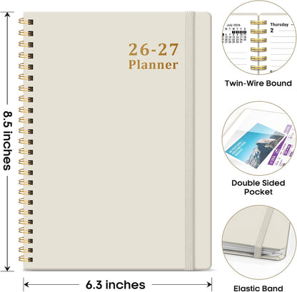 Planner 2026-2027, 8.5" x 11" Weekly and Monthly Academic Year Planner Calendar, July 2026 - June 2027, Hardcover Large School Planning Agenda With Tabs, Perfect for School & Office Supplies, A4, Green