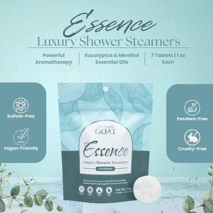 TLG Soothe Shower Steamers Aromatherapy 7 Pack – USA Made with Extra Menthol, Peppermint & Eucalyptus – Shower Bomb for Relaxation, Stress & Sinus Relief – Gift for Men & Women