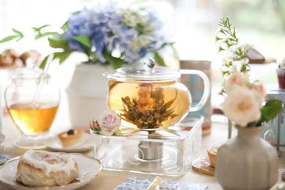 Teabloom Kyoto 2-in-1 Tea Kettle and Tea Maker – Glass Teapot with Removable Loose Tea Infuser – Tea Connoisseur's Choice