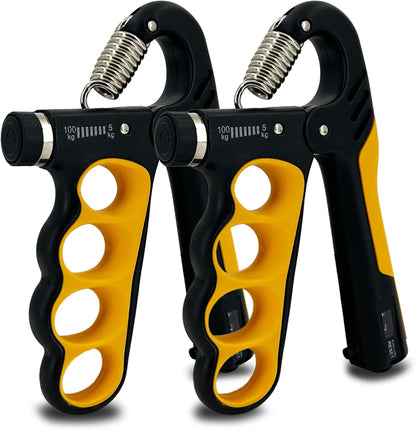 Senston Grip Strength Trainer 2 Pack - Adjustable 11-220Lbs (5-100KG) with Auto Counter, Hand Grip Strengthener, Forearm Exerciser for Athletes, Musicians, Gym, Home, Injury Rehab