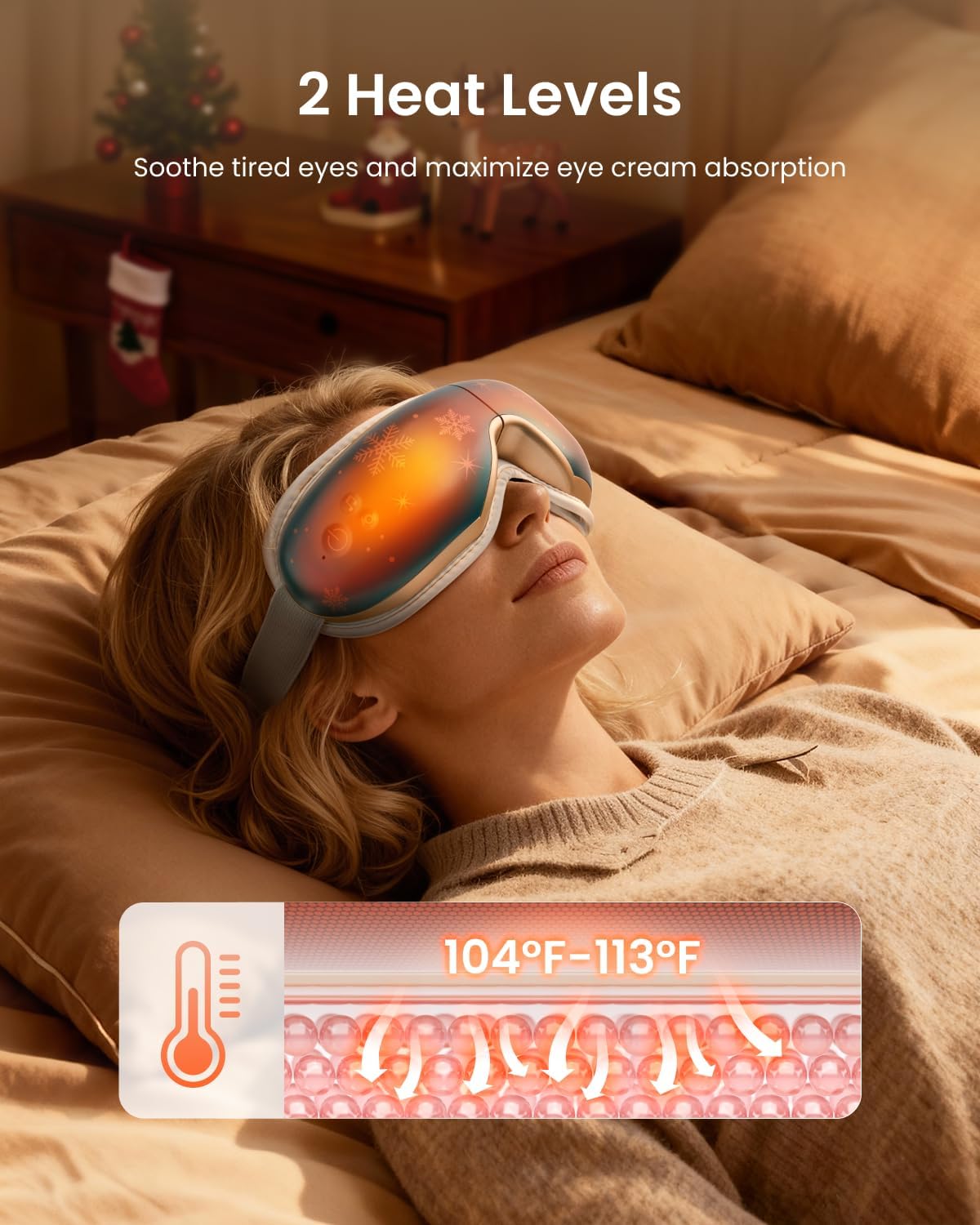 RENPHO Eyeris 1 Eye Massager with Heat, FSA Eligible HSA, Heated Eye Mask for Head Tension, Eye Strain & Screen Fatigue, Birthday Gifts for Men and Women