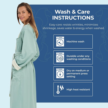 MONARCH Unisex Terry Lined Microfiber Hotel Robe
