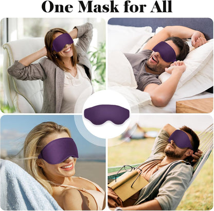 Fygrip 3D Eye Mask Sleep Mask for Men & Women, 100% Pressure-Free & Light Block-Out Eye Mask for Sleep with Easy Adjustable Strap, Night Eye Cover for Travel, Black