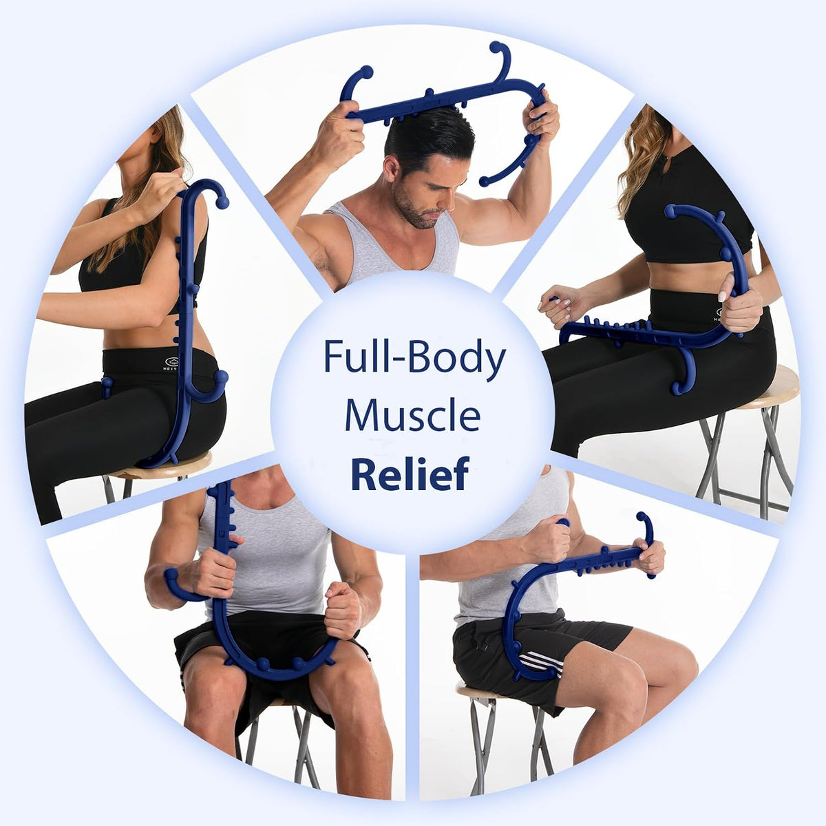 Ranarose Deep Tissue Back & Neck Massager for Body Muscle Pain Relief