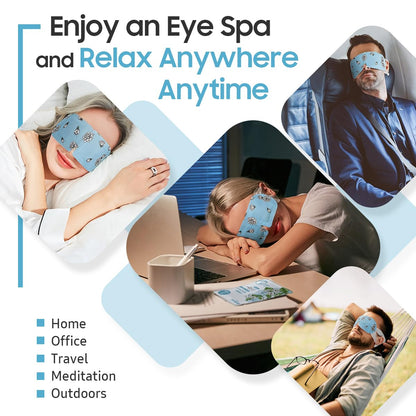 BeHoomi 20 Packs Steam Eye Mask, Heated Eye Mask Warm Compress for Eyes, Disposable Self Heating Steam Mask for Home, Sleep, Spa, Travel Essentials & Relaxation Gifts for Women (Lavender)