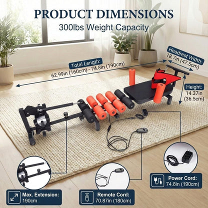 Spinal Decompression Machine Decompression Table for Back Pain Relief | Motorized Spine Decompression Device, spinal stretching device for sciatica and herniated disc relief, posture improvement