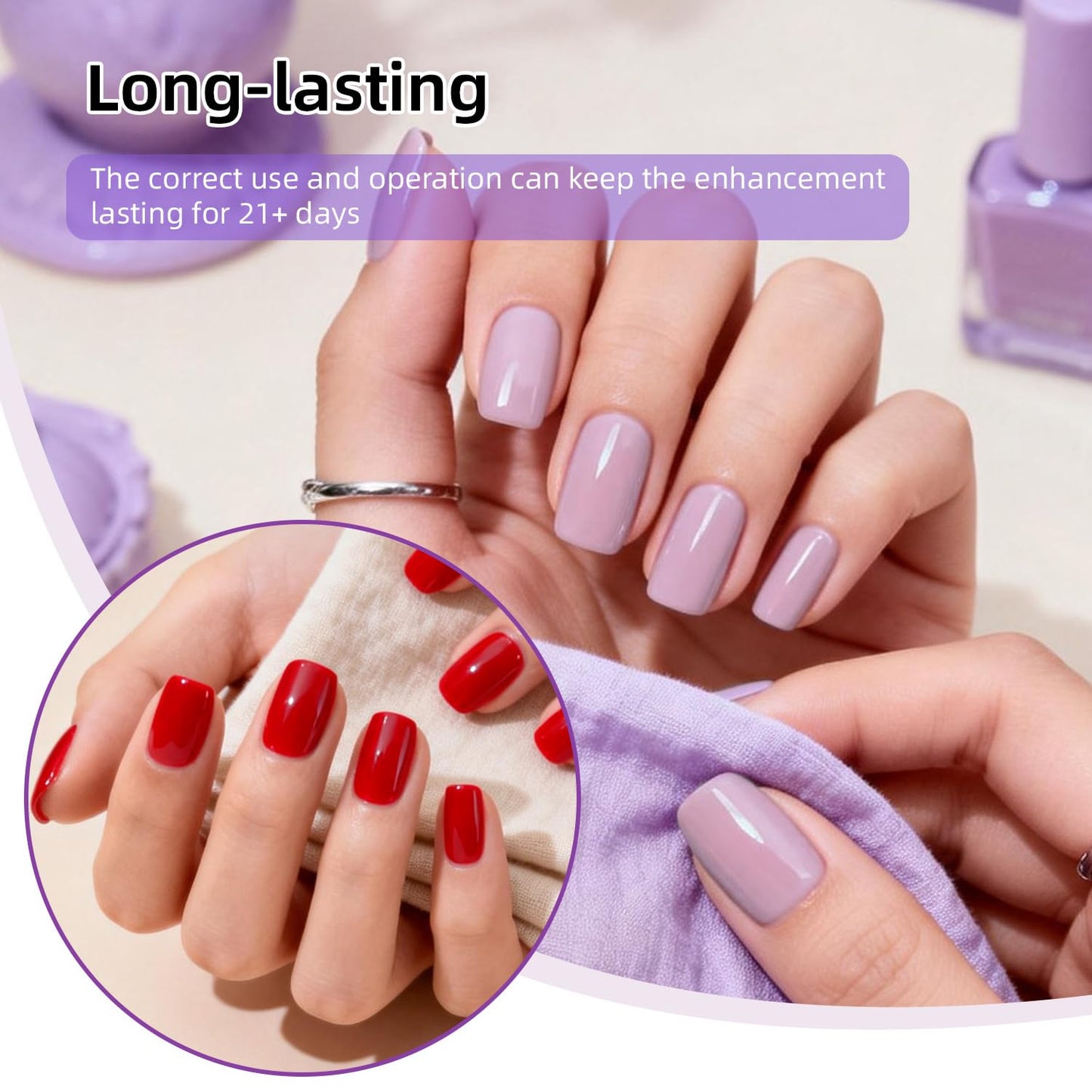 JODSONE Gel Nail Polish Kit 60 PCS with U V Light Soak off Base Top Coat 55 Shine Colors Gel Nail Kit Bright and Dark Brown Wine Red Series Manicure Set for Women and Girls