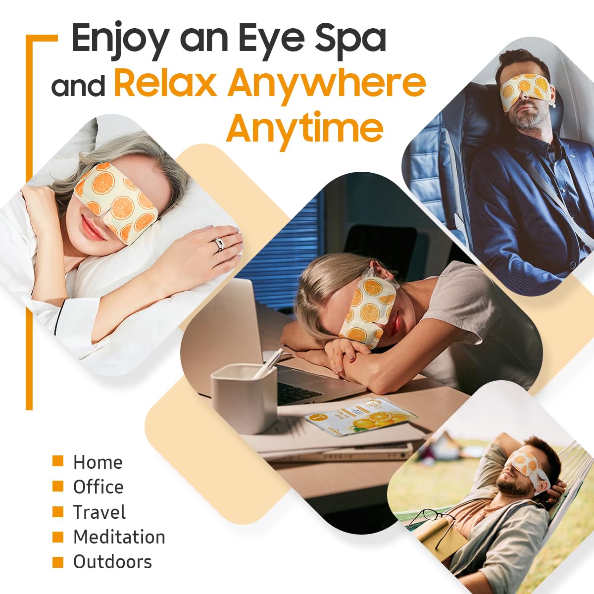 BeHoomi 20 Packs Steam Eye Mask, Heated Eye Mask Warm Compress for Eyes, Disposable Self Heating Steam Mask for Home, Sleep, Spa, Travel Essentials & Relaxation Gifts for Women (Lavender)