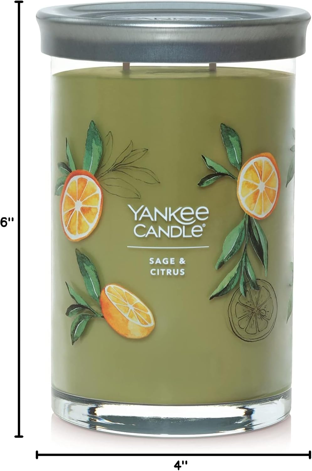 Yankee Candle Sage & Citrus, Scented Candle, 14.5oz 3-Wick Candle Jar with up to 40 Hours Burn Time, Giftable