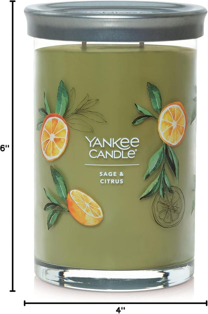 Yankee Candle Sage & Citrus, Scented Candle, 14.5oz 3-Wick Candle Jar with up to 40 Hours Burn Time, Giftable
