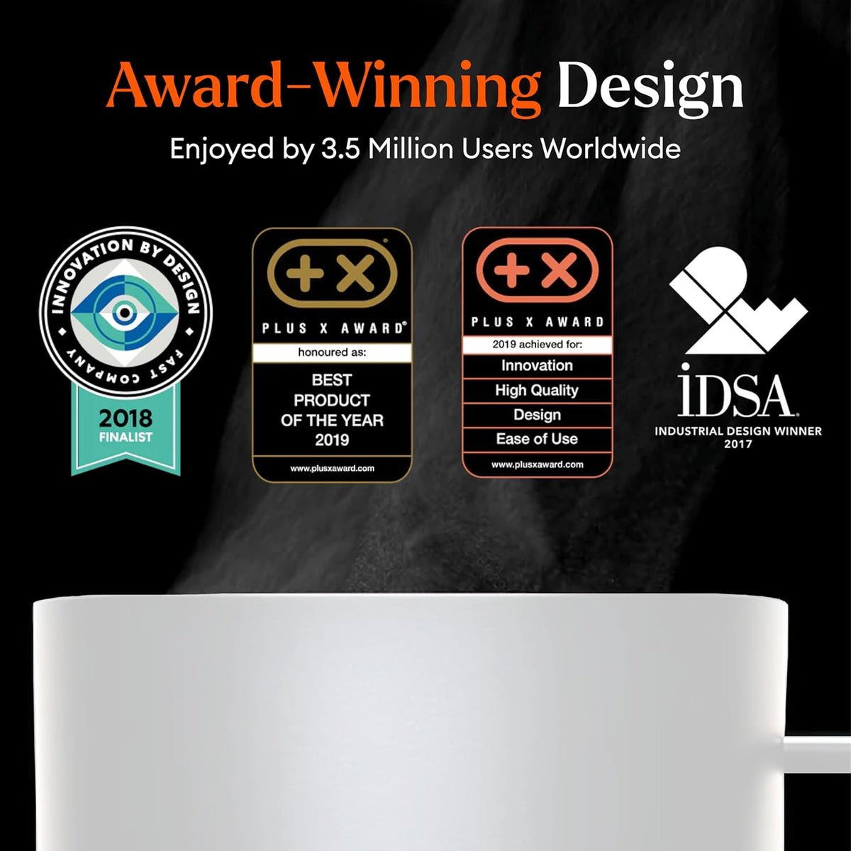 Ember Temperature Control Smart Mug 2, 14 Oz, App-Controlled Heated Coffee Mug with 80 Min Battery Life and Improved Design, Black