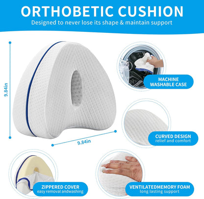 Vertdens Leg Pillow, Knee Pillow for Side Sleepers, Leg Pillows for Sleeping, Knee Cushion for Sleeping,Suitable for Relieving Leg, Back, Knee Pain