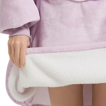 Krifey Wearable Blanket Hoodie, Oversized Sherpa Hooded Blanket for Adults | Soft sherpa fleece with sleeves and pocket; oversized fit for lounging, WFH, camping, Christmas and white elephant gifts.