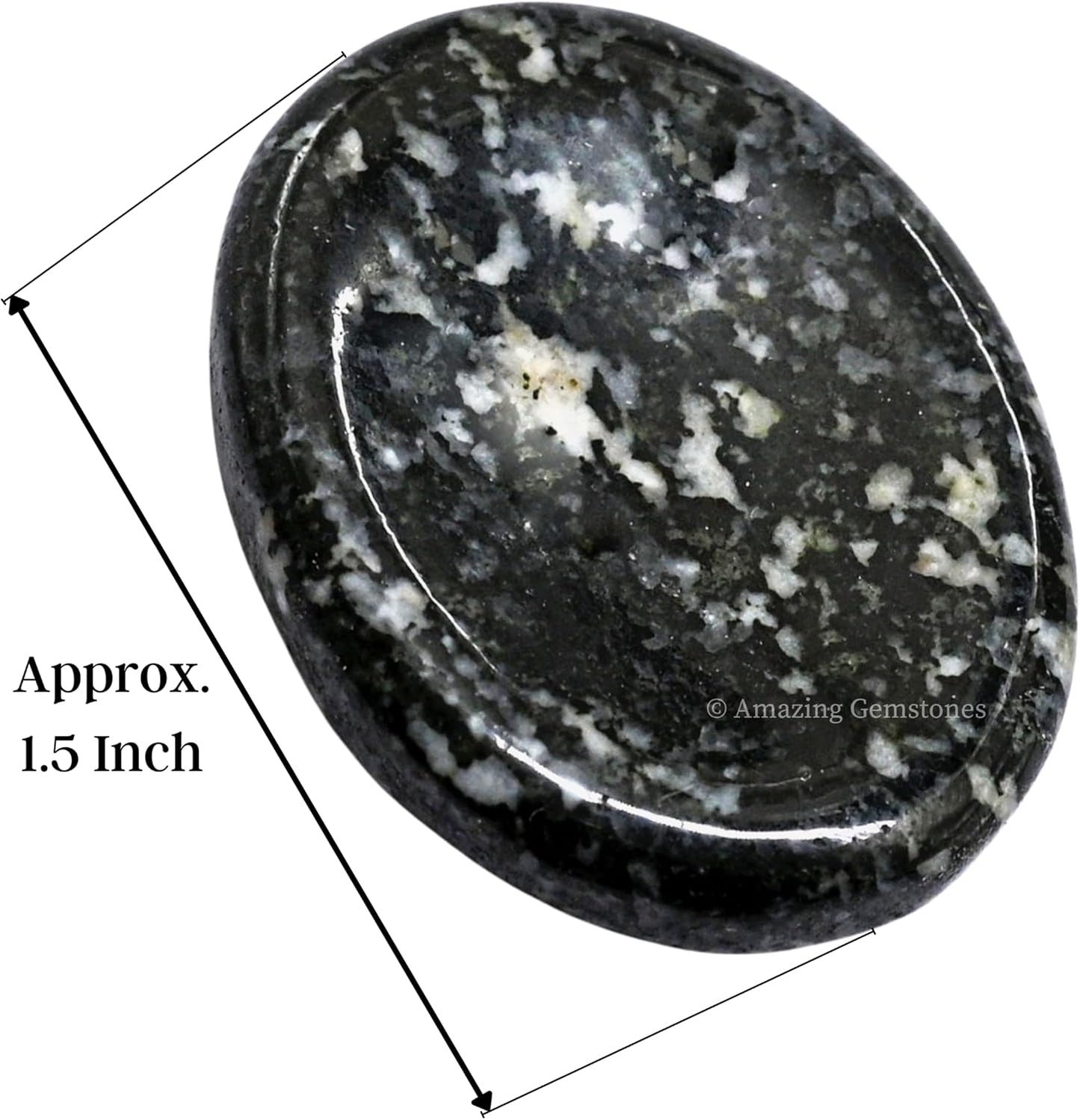 Amazing Gemstone Labradorite Thumb Worry Stone, Anxiety Stone, Healing Crystals - Piedra Crystal Fidget for Gift, Meditation, Calming, Relaxation, Stress Relief - Colors B