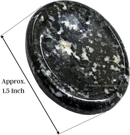 Amazing Gemstone Labradorite Thumb Worry Stone, Anxiety Stone, Healing Crystals - Piedra Crystal Fidget for Gift, Meditation, Calming, Relaxation, Stress Relief - Colors B