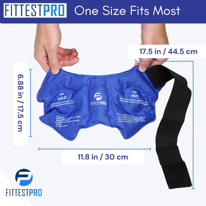 Fittest Pro Knee Ice Pack Wrap for Pain Relief, Reusable Hot and Cold Therapy Wrap for Swelling, Recovery, and Therapy for Arthritis, Meniscus Tear and ACL