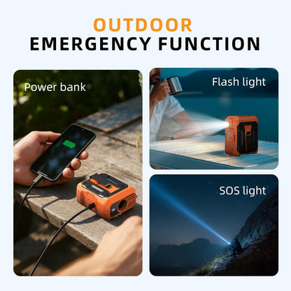 ASNUG Portable Waist Fan Rechargeable, 10000mAh Battery Powered & 45H Runtime, 10-Speed Personal Fan w/Lanyard, Flash Light, LED Display, Clip on Wearable Belt for Jogging Hiking Jobsite Warehouse